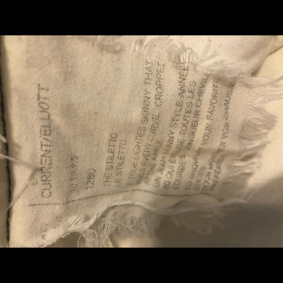 Current Elliot white Stiletto jeans size 24 - Picture 5 of 9